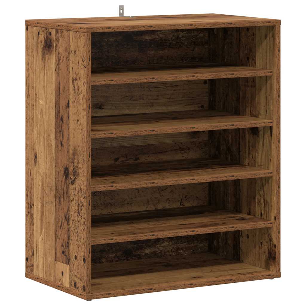 Shoe Rack Vintage Wood Look 60 x 35 x 70 cm Engineered Wood