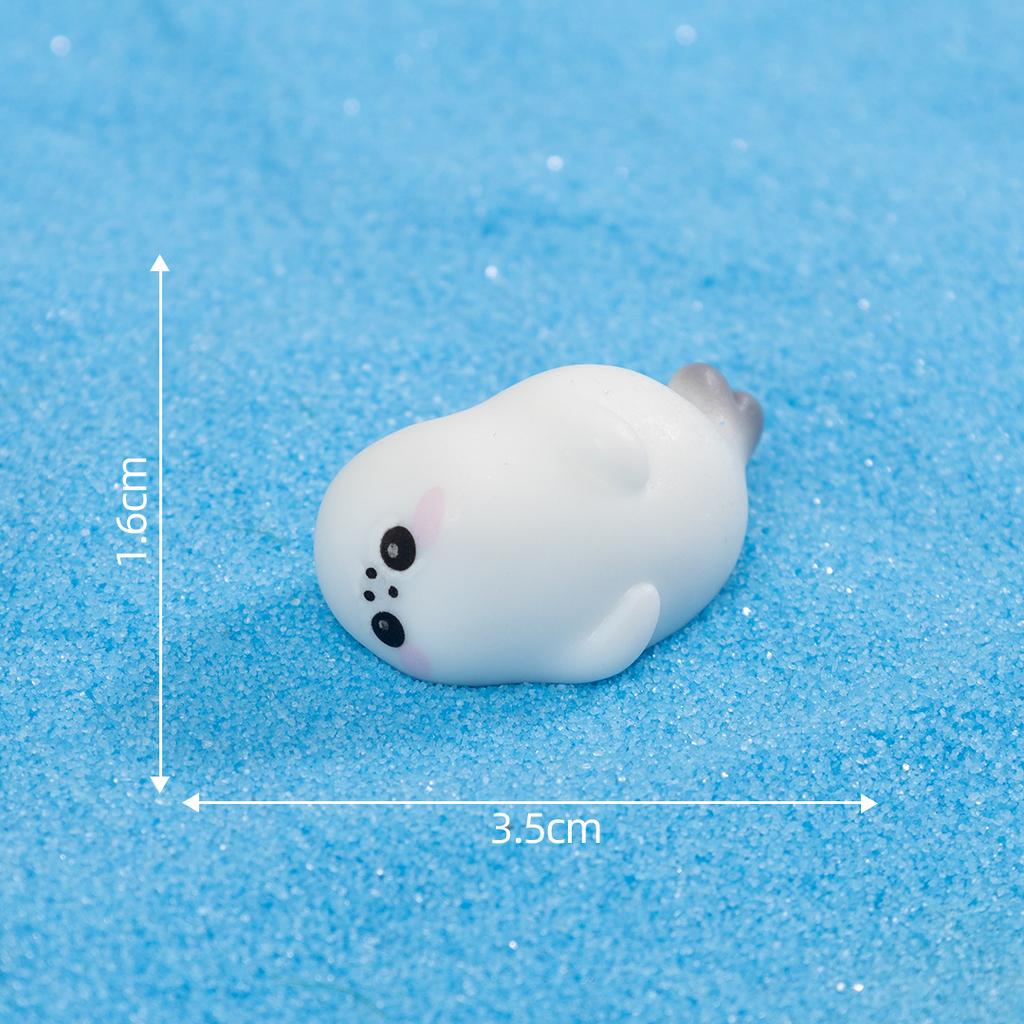 6 Stück Mini-Seelöwen Harz Miniaturfiguren Mikro-Landschaft Kleiner Seelöwe DIY Aquarium Dekoration Feengarten Heimdekoration