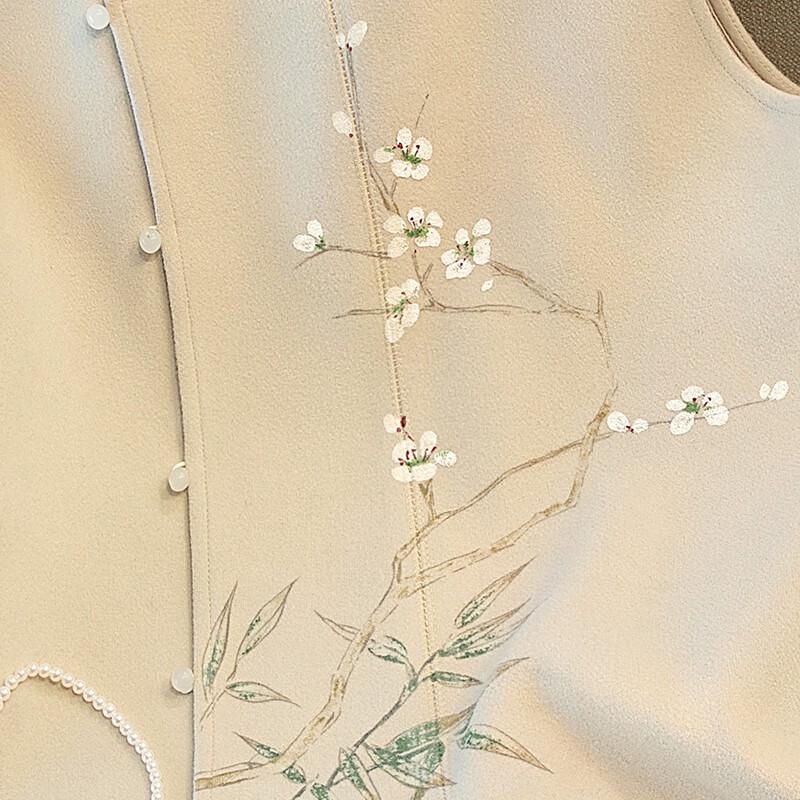 New Chinese Style Round Neck Vest for Women