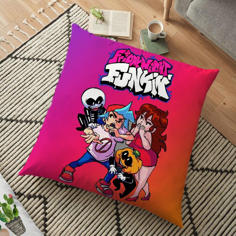 Friday Night Funkin Cushion Pillow Case Whitty Boyfriend Pillow Cover Lemon Demon Monster Living Room Decorative Pillow Kids Gift 45cm