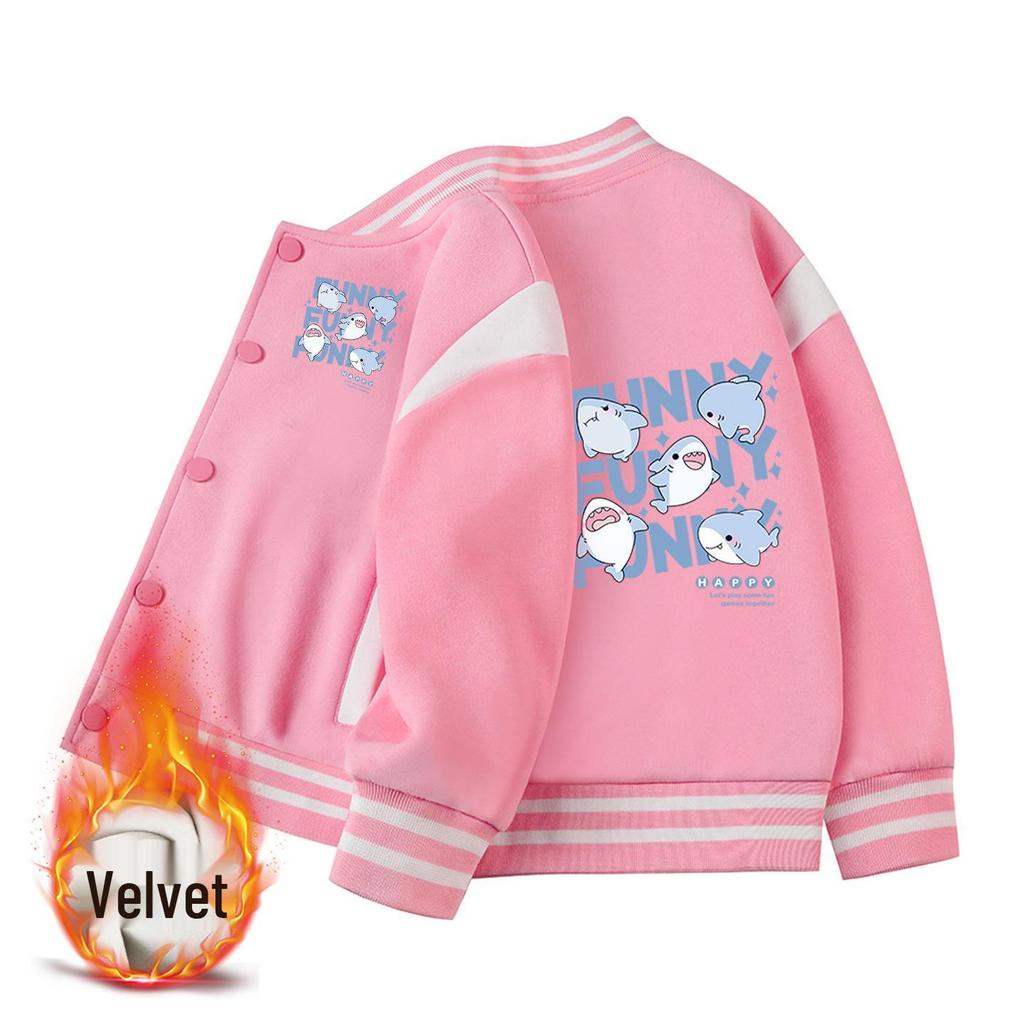 Baseballjacke mit Fleecefutter für Jungen: 2026 Neue Herbst-/Winter-Dicke Warme Lässige Oberbekleidung