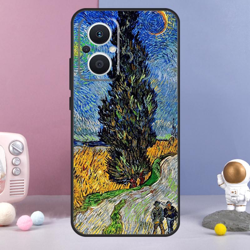 Peintures Nuit étoilée Van Gogh Coque Pour OPPO Reno 13 F 11F 12F 14F 10 11 12 14 Pro 7 8 Lite OPPO Find X6 X5 X8 X9 Pro Coque