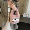 Puppy plush small bag female handbag French new Faux Fur bucket handbag Fashion foreign style Korean cartoon bucket bag
