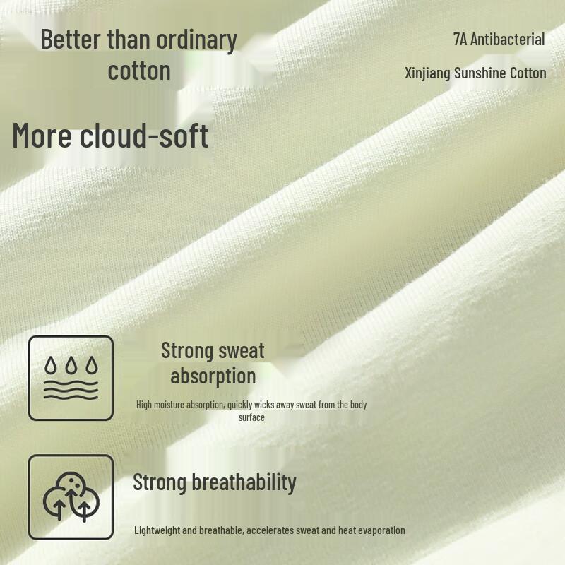 Hug Cotton 7A Antibacterial Seamless Mid-Waist Briefs - 4 Pack