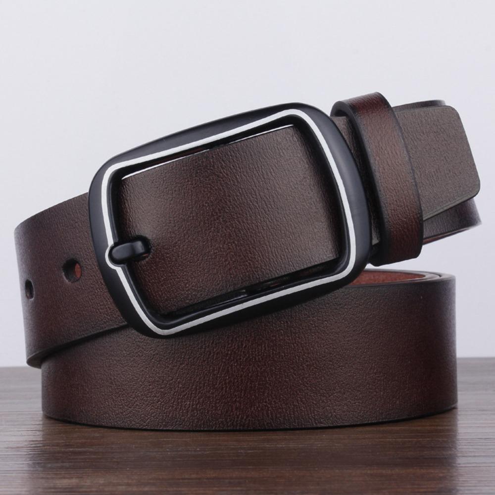 Adjustable Men Belt Durable Trousers Belt Classic Style Pin Buckle Belt  Male
