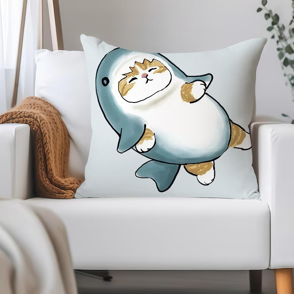 Cartoon M-Mofusand C-cat Cute Pillow Case Applicable Space For Guest Rooms Interiors Cars Office House Decoration