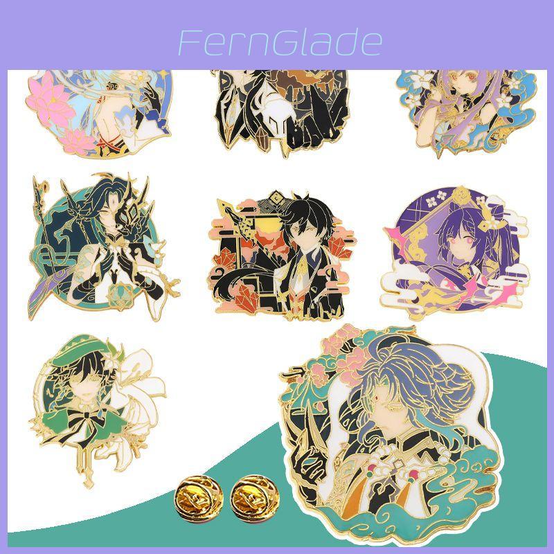 Vibrant Genshin Impact Character Badge High Quality Metal Brooch For Game Fans