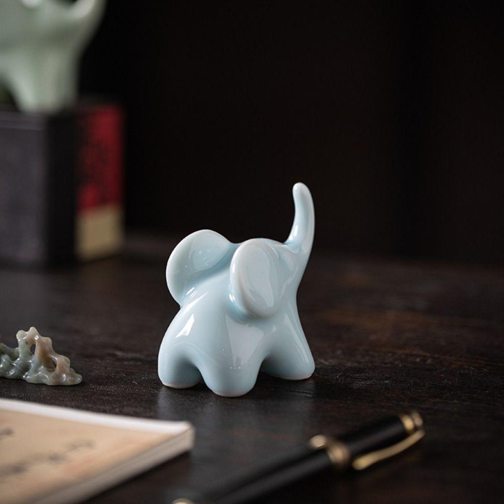 Modern Art Simulated Elephant Figurines Ornaments Animal Feng Shui Decor Office Accessories