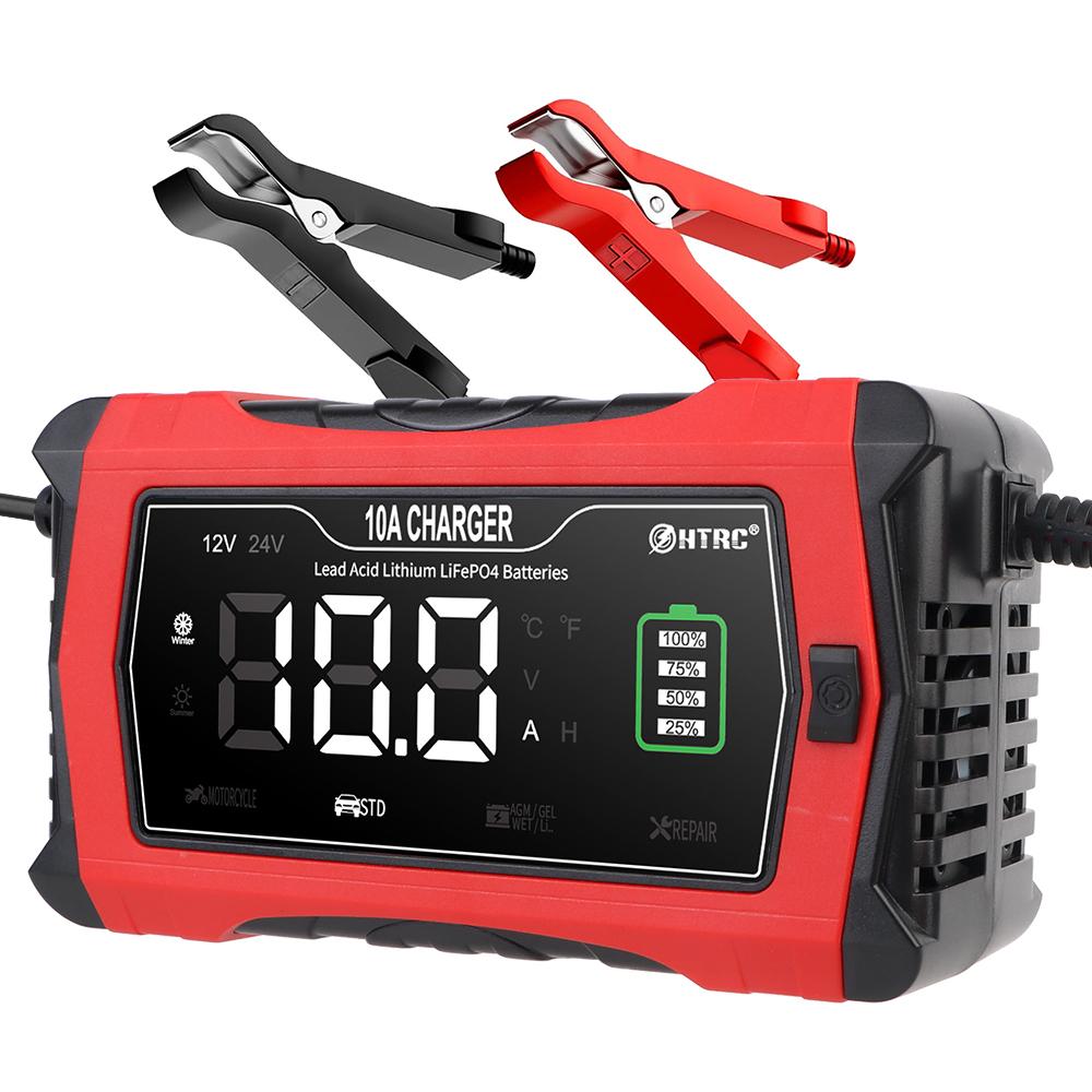 

Автоматический 120 Вт импульсный ремонт высокой мощности для Lifepo4 AGM свинцово-кислотных литиевых аккумуляторов автомобильное зарядное устройство ЖК-дисплей EU Plug US Plug красный