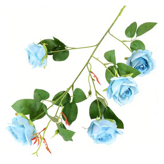 Artificial Rose Flowers for Flower Arrangement Faux Silk Rose Bouquet with 5 Heads Blooms for Parties Wedding Home Table Centerpiece