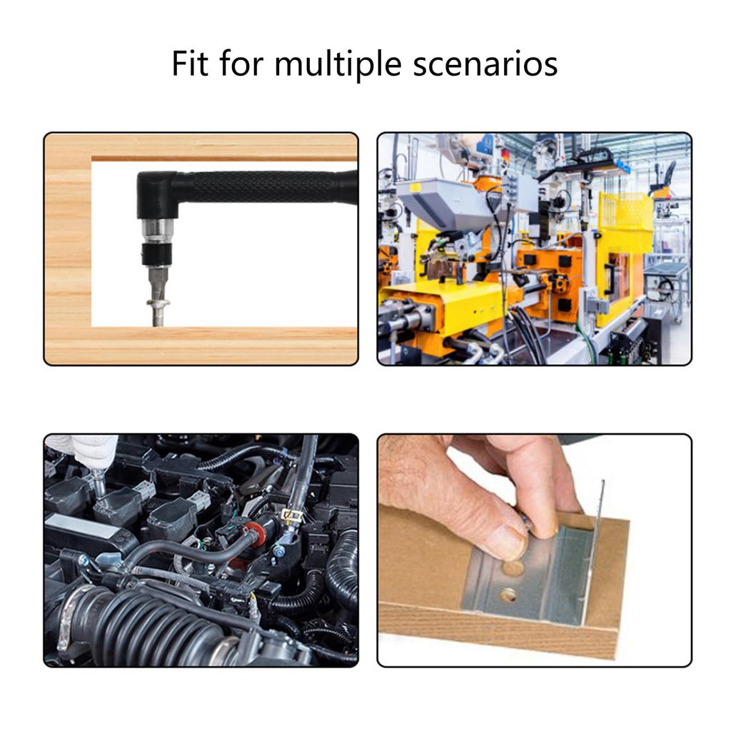 L-shaped 1/4 Hex Socket Wrench Screwdriver Bit Tool Set for Home Garage Hexagonal Screwdriver Bit Wrench with 10Pcs Bits