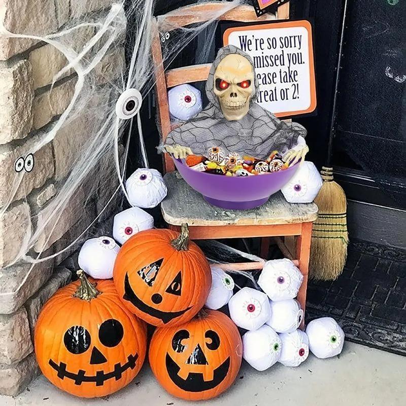 Halloween Scherz Süßigkeitenschale Lustige Trick Süßigkeitenschale Neuheit Spukhaus Dekoration Party Gruselige Tischaccessoires