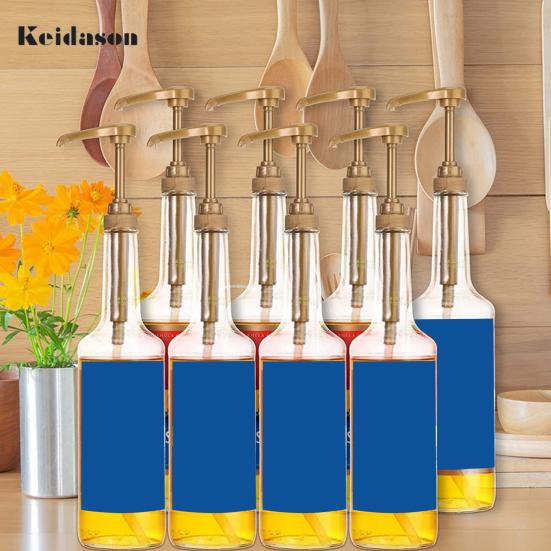 8Pcs Easy to Use Detachable PP Plastic Syrup Dispenser Sugar Press Bottle Pump Head Kitchen Supplies