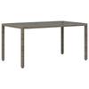 Outdoor Dining Set 7 Pieces Gray Poly Rattan