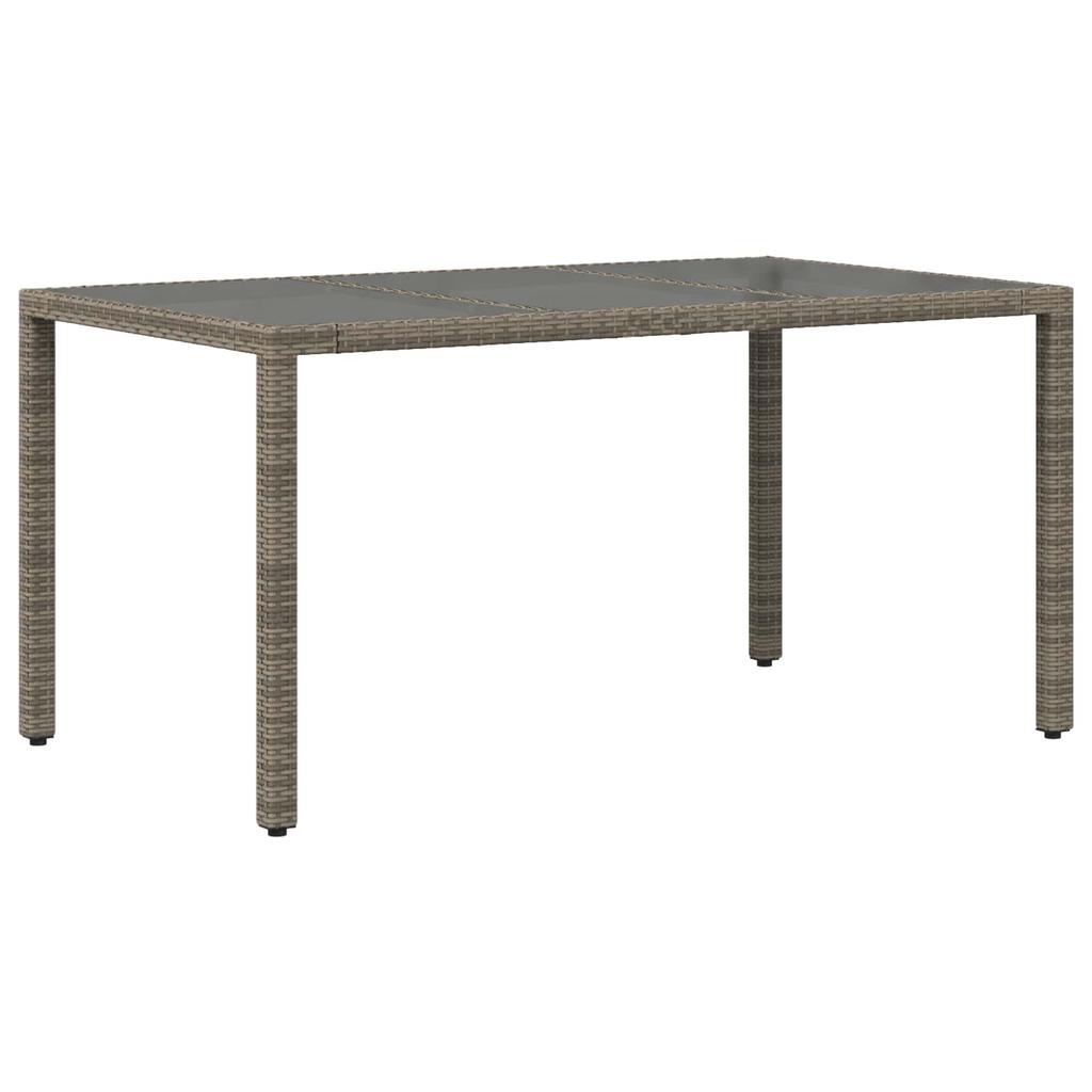 Outdoor Dining Set 7 Pieces Gray Poly Rattan
