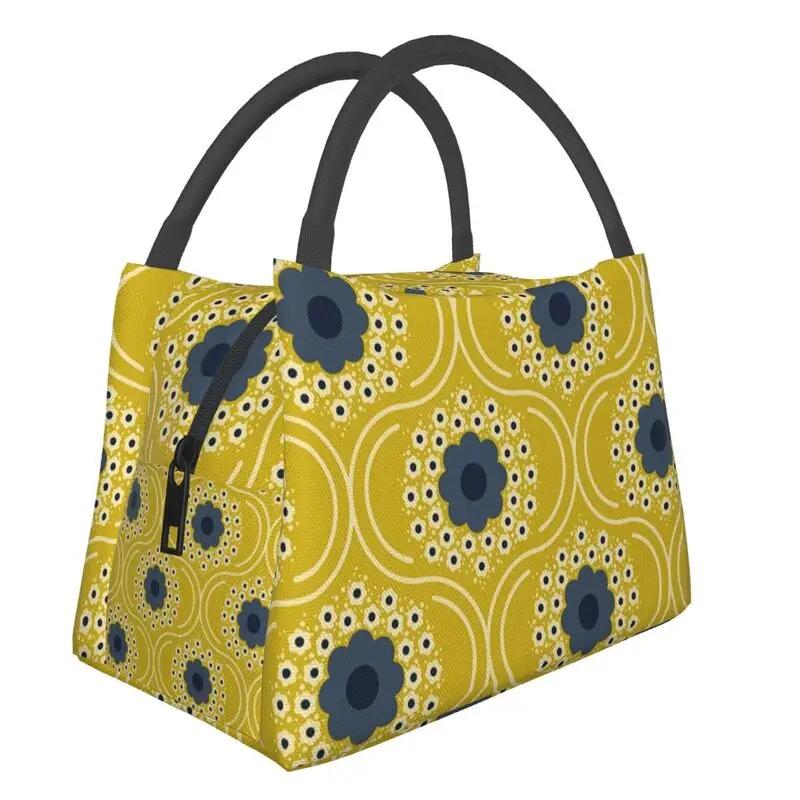 Orla Kiely Cat Insulated Lunch Tote Bag for Women Scandinavian Portable Cooler Thermal Food Lunch Box Office