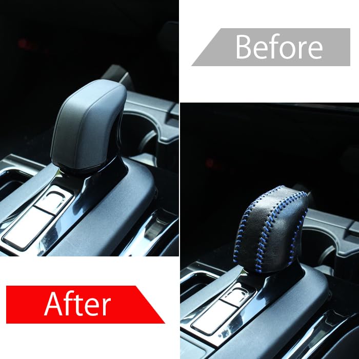 Prius 60 Series Shift Knob Cover, Genuine Leather, Carbon Leather, Toyota Compatible, PRIUS Hybrid