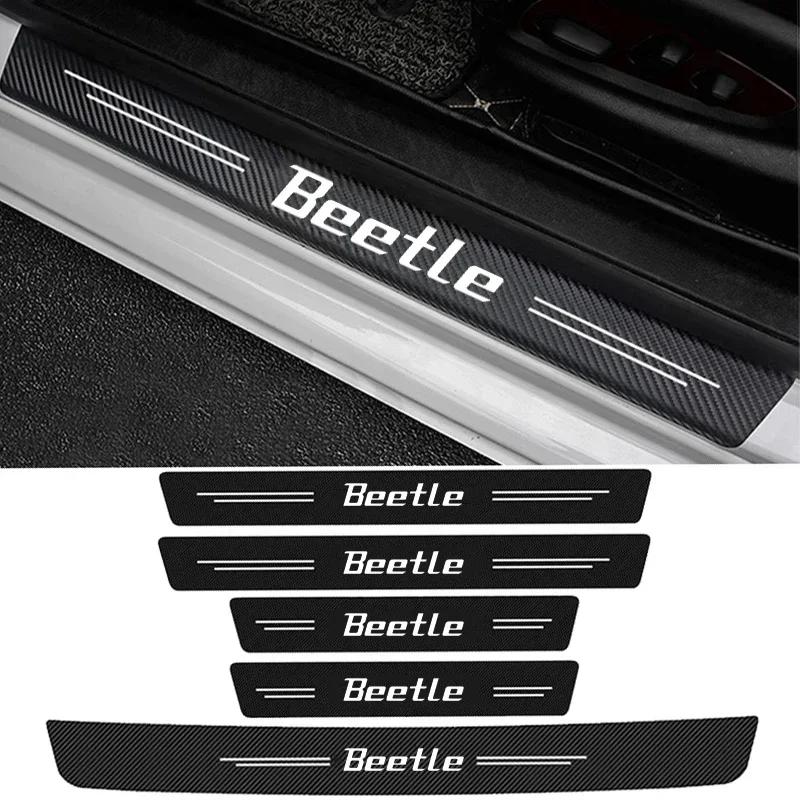 XMZSA1 For Volkswagen VW Beetle GTI GTD Rline B5 Polo Golf 6 7 Jetta Amarok Bora Car Door Sill Scratch Resistent Stickers Threshold Pad