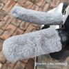 Simulated Plush Winter Motorbike Handle Grip Glove Warm Windproof Universal Cover for Scooter E-bike Daily Riding Use