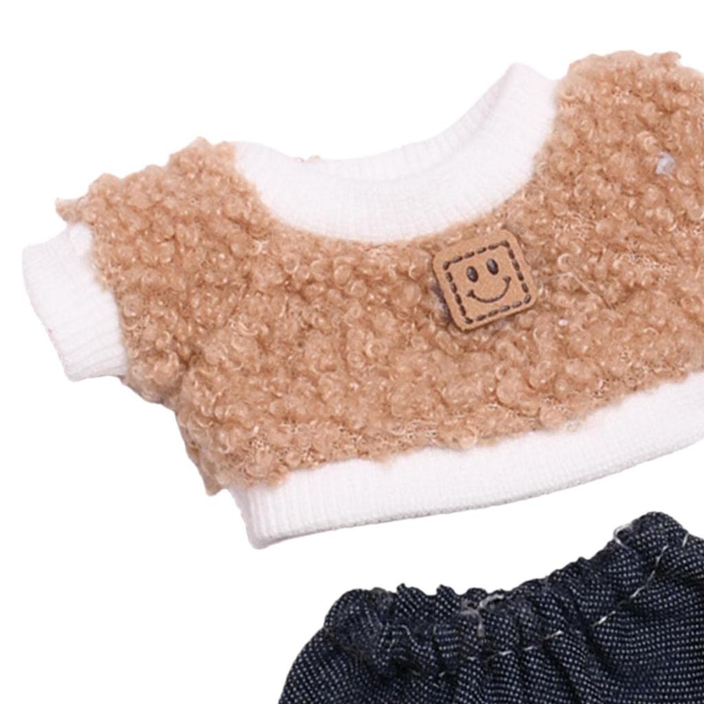 Mini 17cm 6inch Doll Clothes Set Costume Cute Clothing for Ages 5 6 7 8 Blue