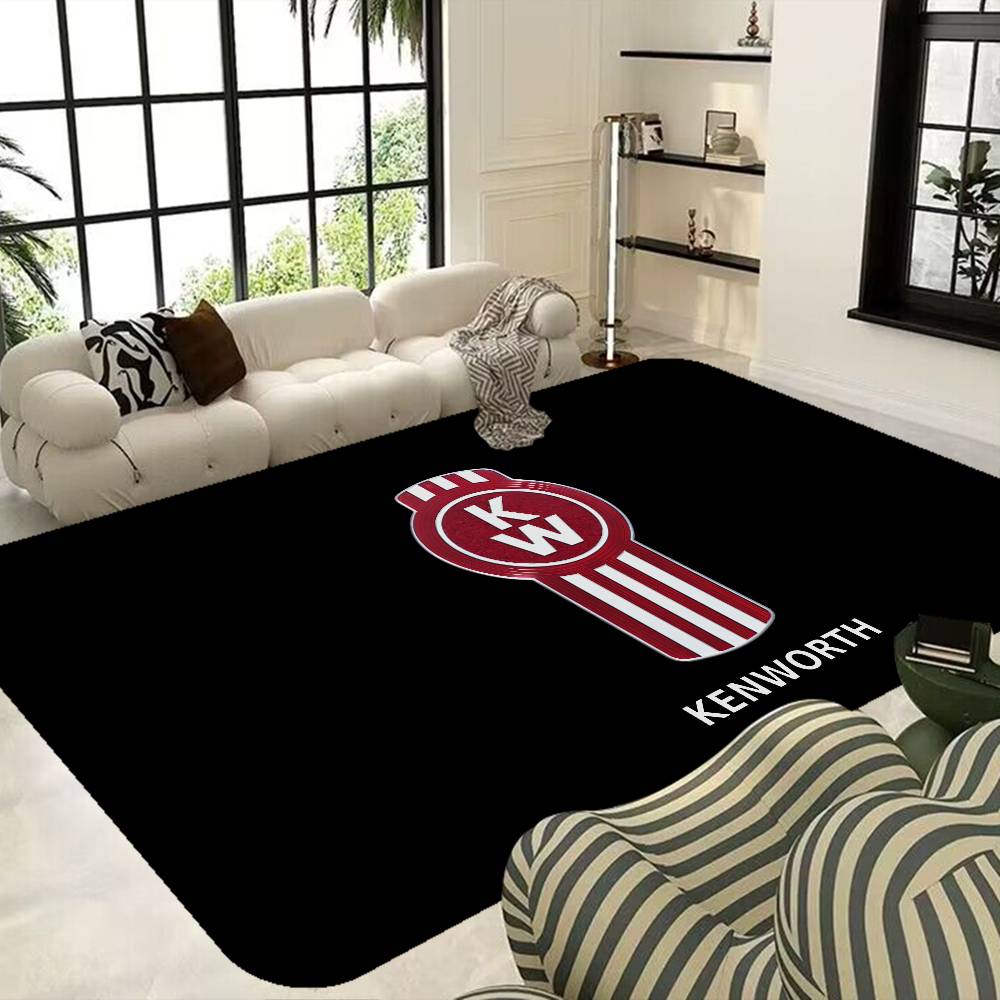 K-Kenworth Truck Logo Entrance Door Mat Washable Non-Slip Living Room Sofa Chairs Area Mat Kitchen Welcome Doormat