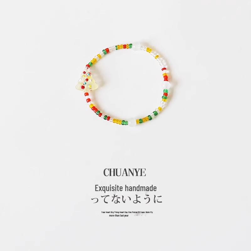 Women s Christmas Light Luxury Handmade Beaded Bracelet - Exquisite Niche Design