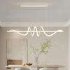 Nordic dining table pendant light modern living room pendant light home lighting bedroom decoration strip linear wave light