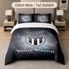 Custom Bedding Set Monaco FC Pattern, Print Name Text 1 Duvet Cover Plus 2 Pillowcases Home Textile
