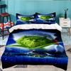 Grin-ch's Festive Adventure 3pcs Bedding Set,Including 1pc Duvet Cover And 2pcs Pillowcases Perfect Gift for Christmas,Ideal for Bedroom, Dormitory