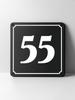 Metal House Number Sign, Black White Contrast, Outdoor Wall Decor for Home Street