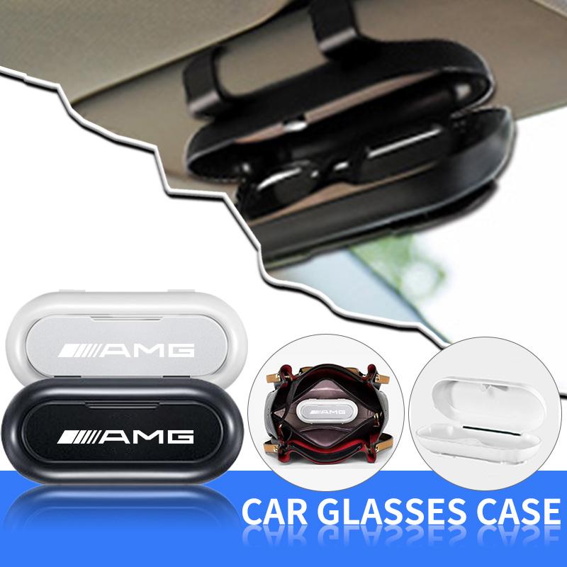 1Pcs Car Sun Visor Glasses Storage Box Holder Organizer For Mercedes-Benz AMG C500 C200 C300 A B C E GLA CLA GLK GL ML GLE W204 W205 W203 W211 W212