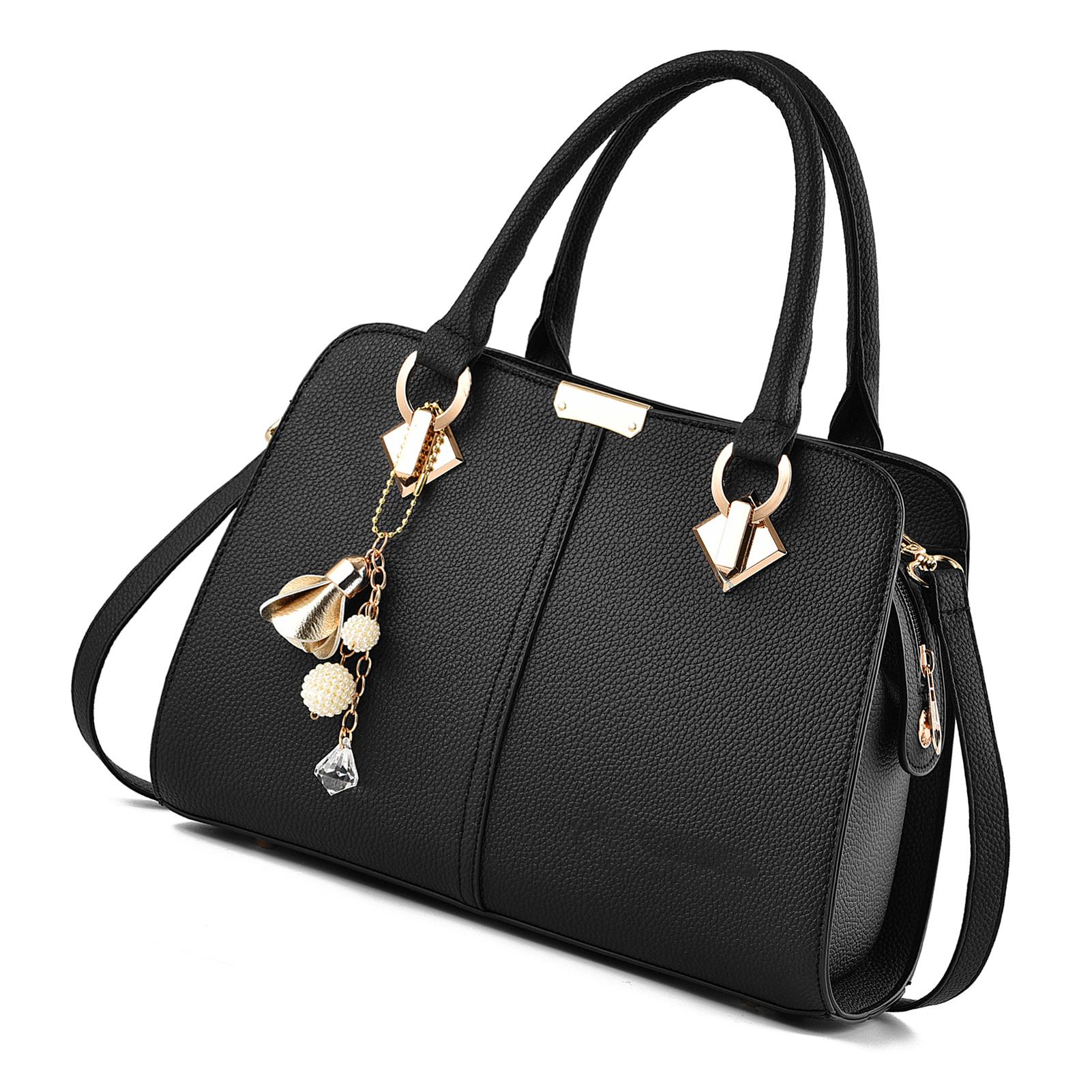 ПУ Сумка Большая Вместимость Стильная Женская Наплечная Сумка для Дня Святого Валентина Юбилеев Дней Рождения Черный Один Размер 2260₽