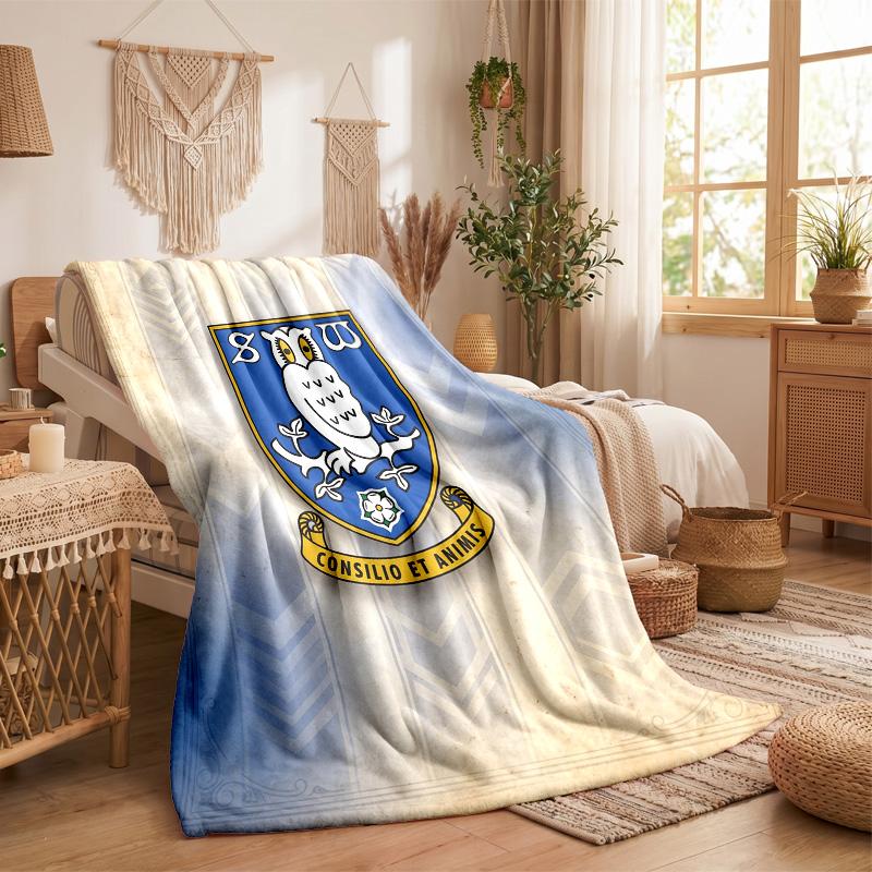 Sheffield Wednesday Theme Fleece Blanket Cozy Soft Plush Blanket For Bedroom Couch Travel
