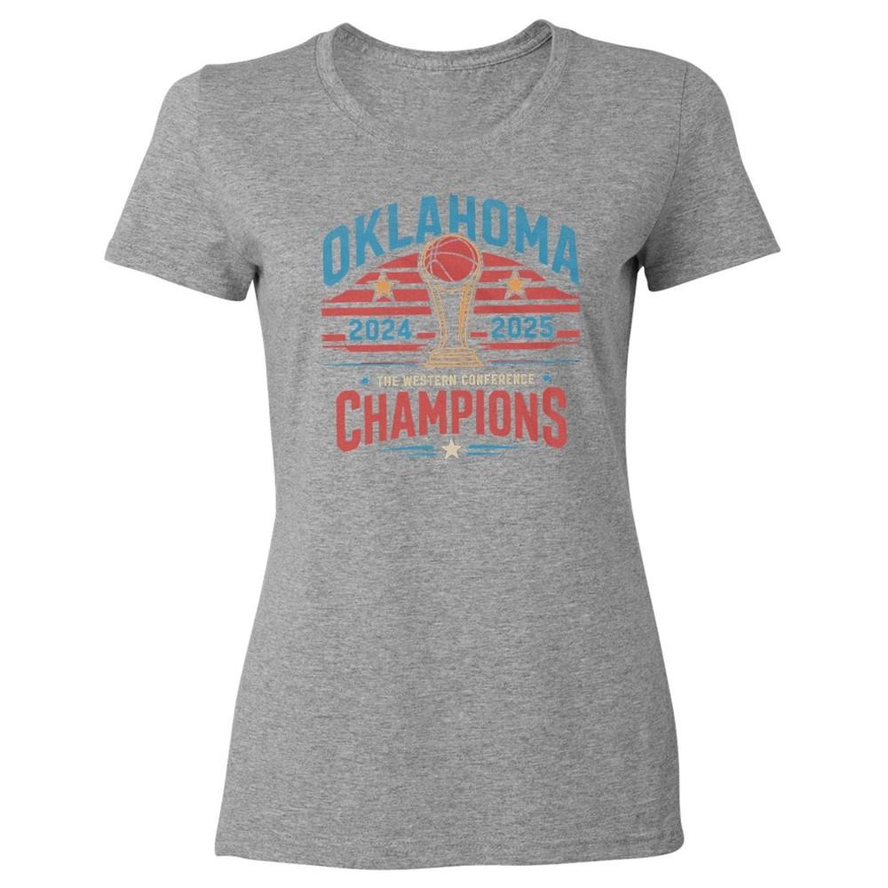 Oklahoma West Bball Champions 2025 Playoff Tribute Ladies039 Crewneck T-Shirt