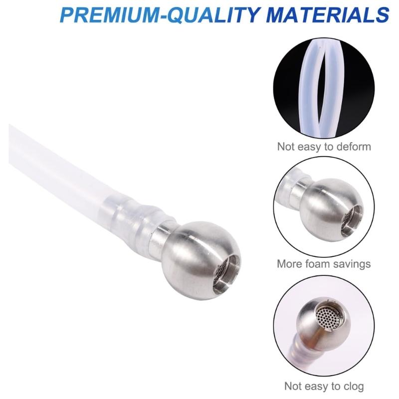 Foam Sprayer Orifice Set Sprayer Orifice Nozzle and Foam Maker Meshes Set Replacement Part with Cleaning Tool Straw Filter