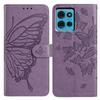 For Motorola Moto G75 5G Case Butterfly Imprinted Wallet Stand PU Leather Flip Phone Cover with Strap