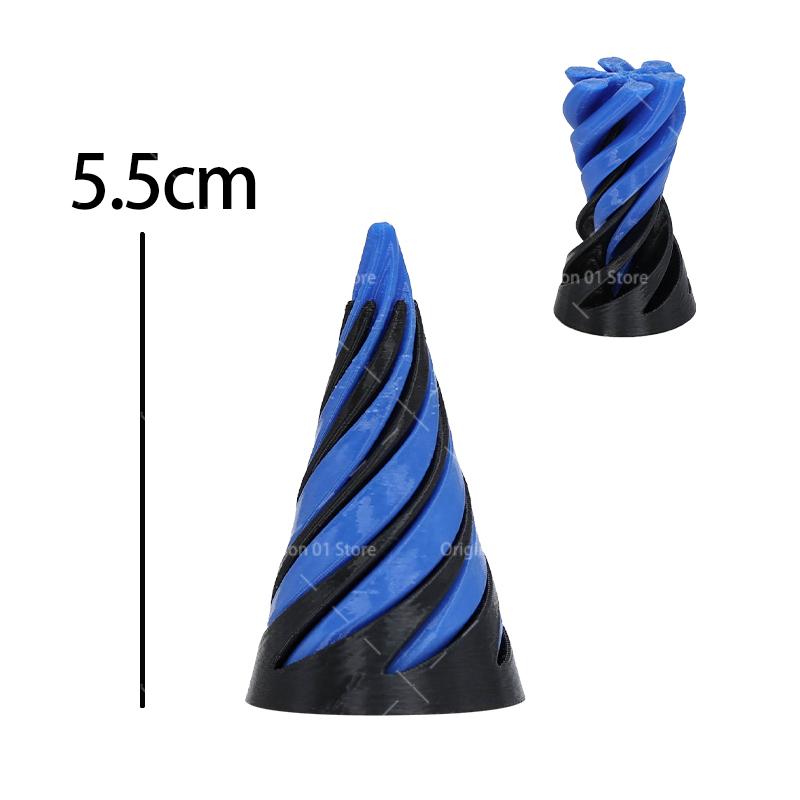 3D Printed Spiral Cone Fidgeting Plaything Impossible Pyramid Passthrough Ghost Sculpture Small Vortex Thread Illusion Relaxation Toy