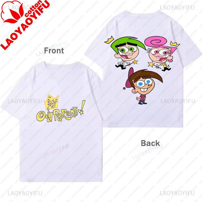 Neuer Stil Cartoon T-Shirt Die Fairly Odd Parents Aufdruck Oberteile Sommer Kurzarm T-Shirts Nostalgie Retro Street Fashion T-Shirts