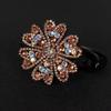Korean Hair Claws Flower Hair Clips Crystal Hairpins Women Barrettes Rhinestone Duckbill Clips