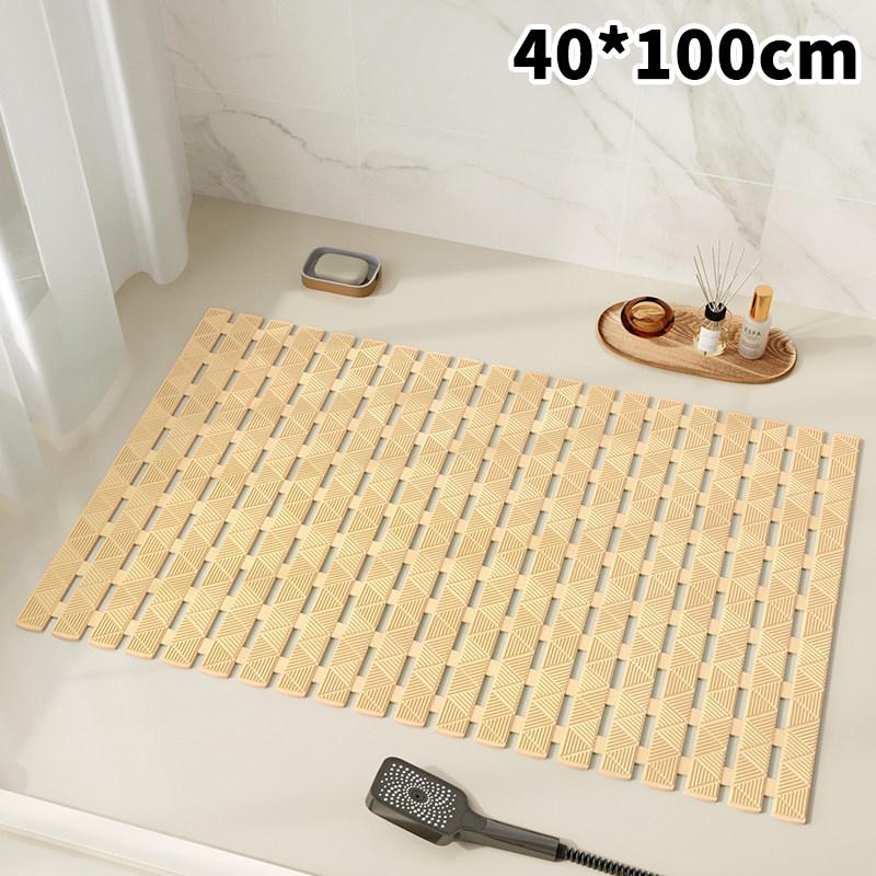 Non Slip Soft Bath Shower Mat With Textured Grip And Fast Drain Holes Perfect For Bathroom Tub Wet Floor Daily Use