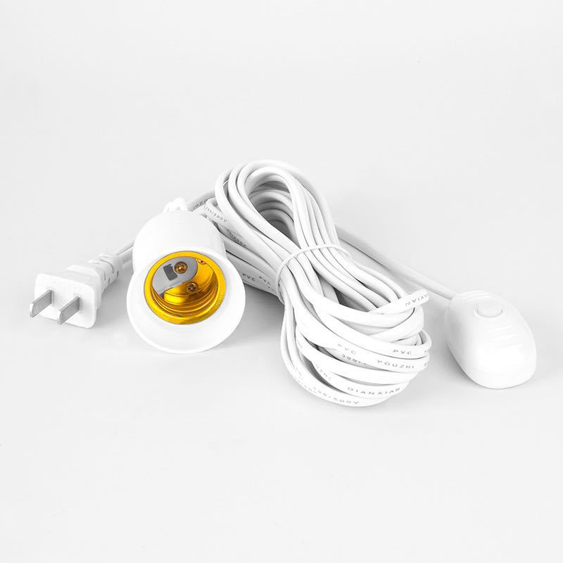 1Pc 10m Power Cord Cables E27 Lamp Base Holder With Switch Wire For Pendant Led Bulbs Fixture Hanglamp Suspension Socket