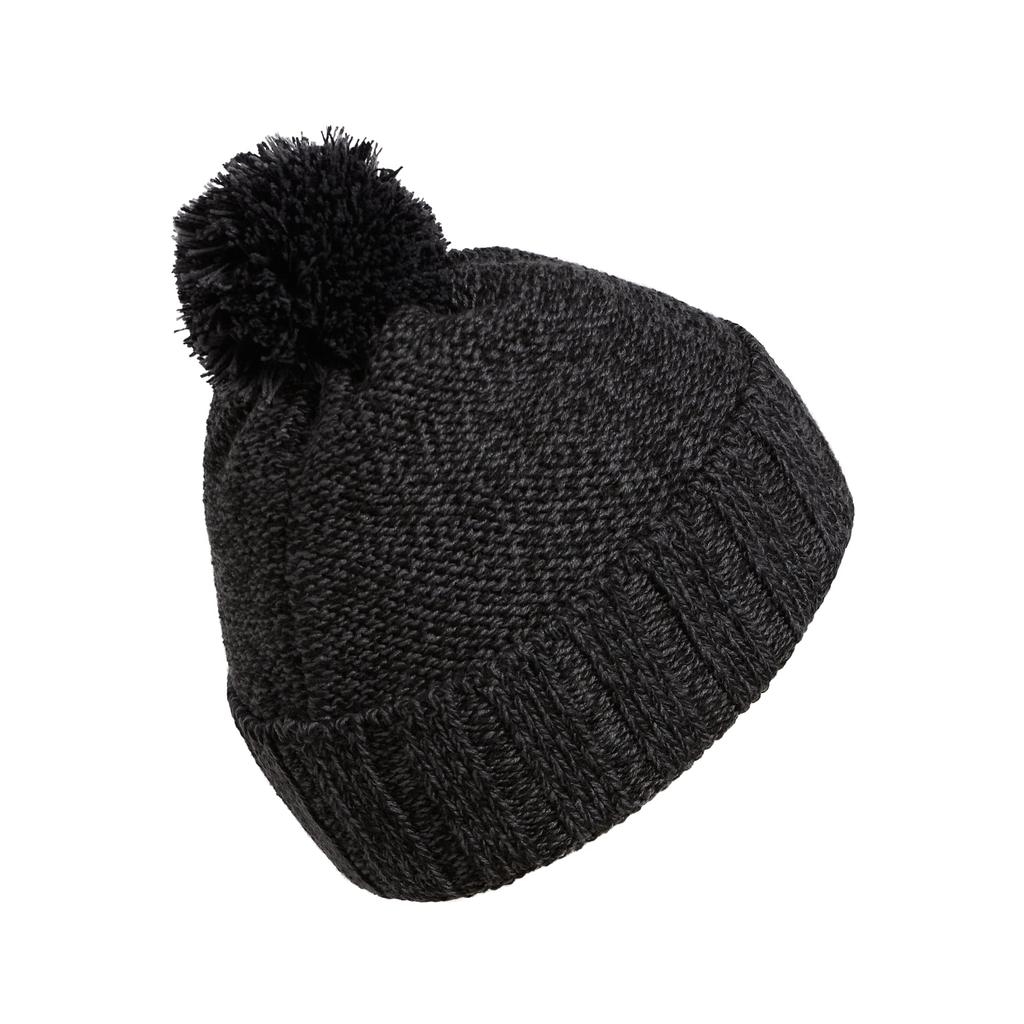 Adidas Recon Ballie One Size Men's Pom-Pom Beanie, Black/Gray-Six Marl/Black/White,