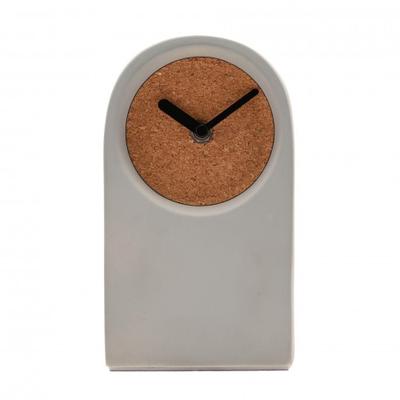 Orologio da Tavolo in Porcellana e Sughero - Grigio