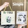 Mug with Lid Spoon New Style Women's Panda Cup Souvenir Ceramic Water Cup Coffee Cup