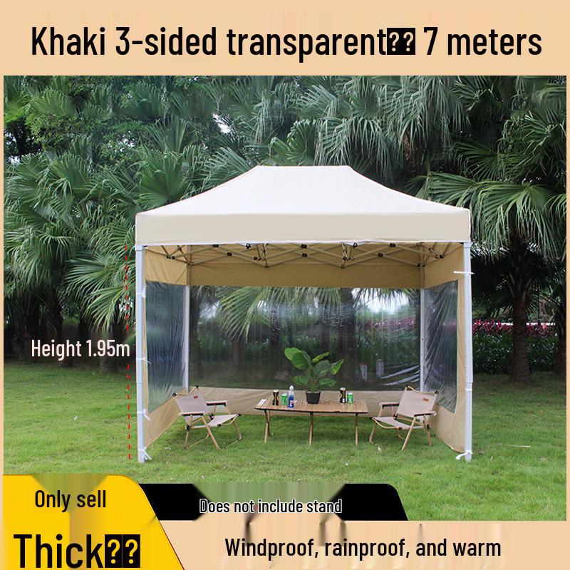 Transparent Tent Side Panel: Windproof & Waterproof Outdoor Canopy Enclosure with Thick Fabric and Durable Edging