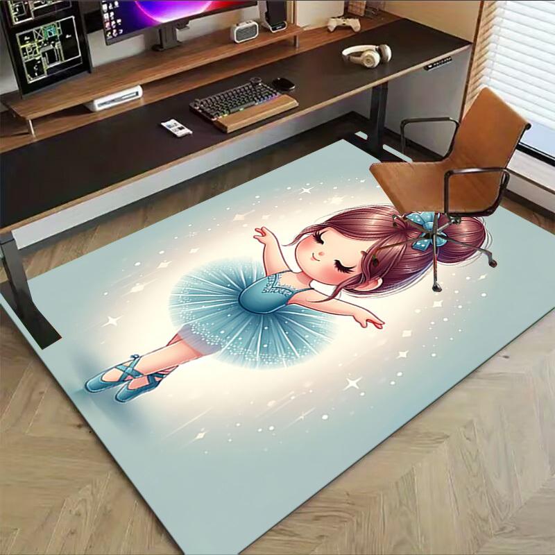 1PC Ballerina Tutu Extra Large Non Slip Floor carpet, Office, family, bedroom, Studio Large Area Rug Indoor Rugs