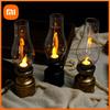 Vintage Lantern Retro Design LED Hanging Oil Lamp Battery Operated Decorative for Home Holiday Christmas Gifts Home Decor