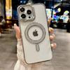 Meijiu Lens Film Suitable for IPhone16Pro Mobile Phone Case Electroplating Flash Powder Magnetic Suction Apple 15/14 Transparent Anti-fall