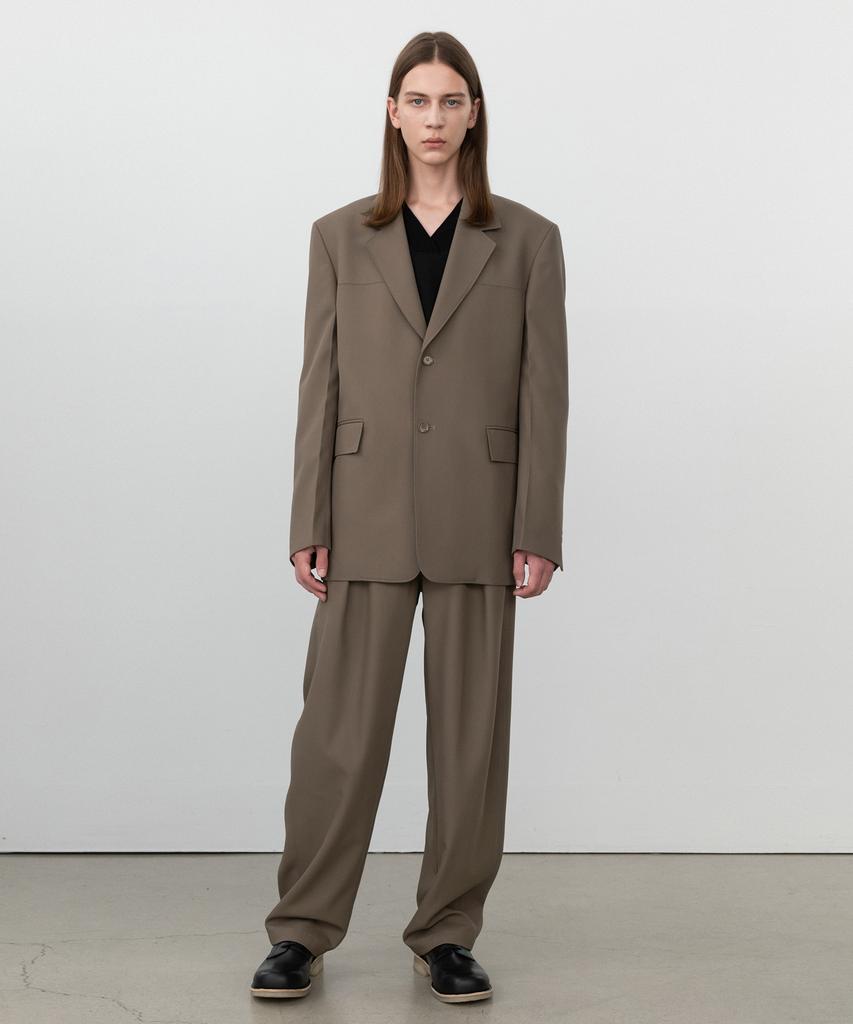 INSILENCE Front Line Wool Pants Ash Brown