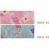 Nippon Chuko NBK Chirimen Gold and Cherry Blossom 70cm Wide X 1m Silk, Pattern, Blue, Approx. Cut, GN45-01-1M